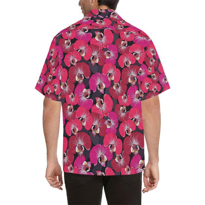 Orchid Red Pattern Print Design OR05 Men Hawaiian Shirt-JorJune