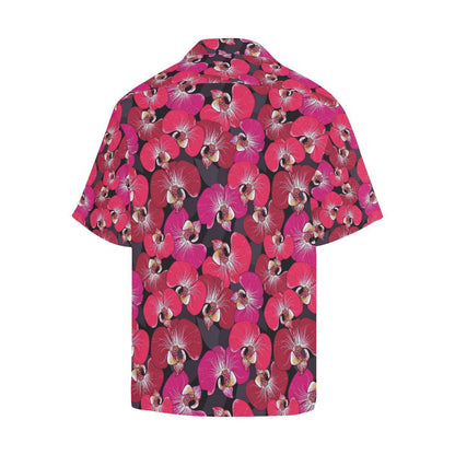 Orchid Red Pattern Print Design OR05 Men Hawaiian Shirt-JorJune