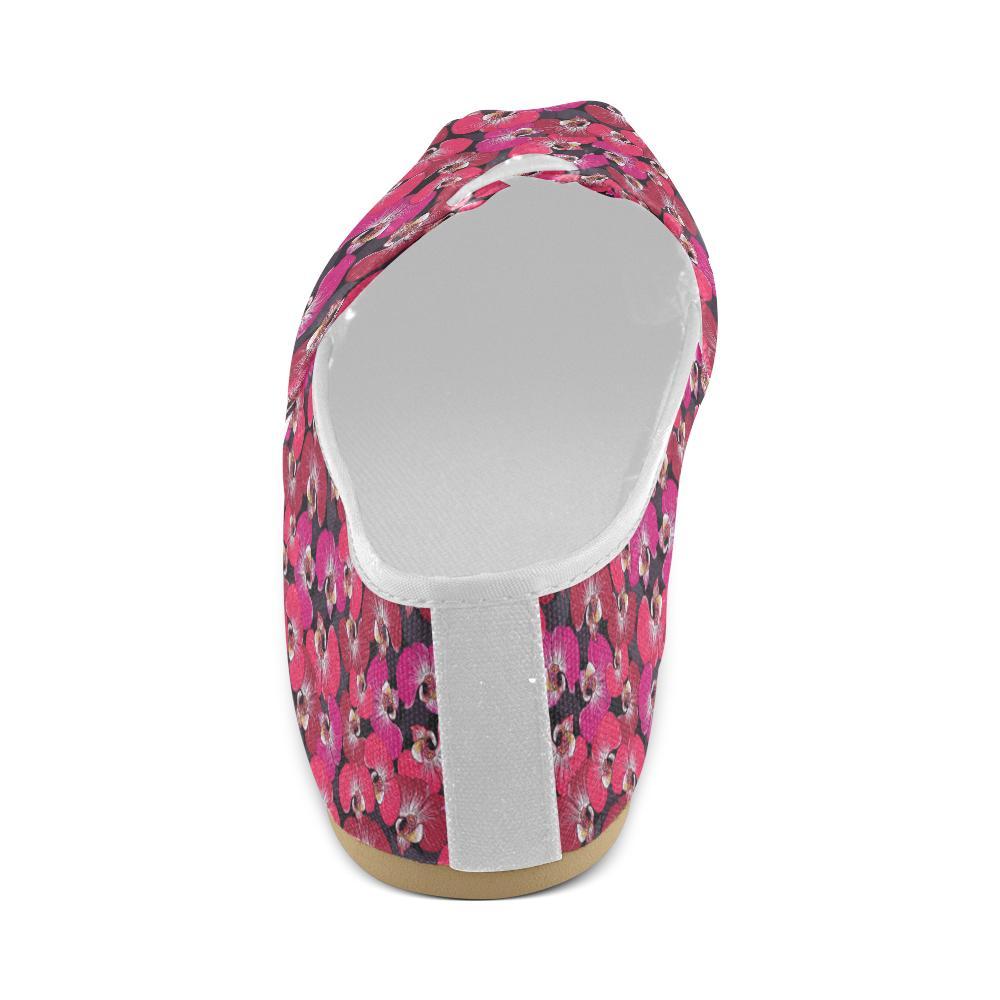 Orchid Red Pattern Print Design OR05 Women Casual Shoes-JorJune.com