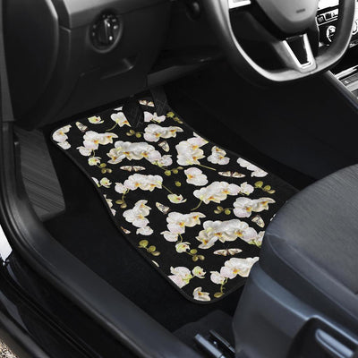Orchid White Pattern Print Design OR011 Car Floor Mats-JORJUNE.COM