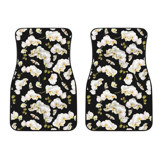 Orchid White Pattern Print Design OR011 Car Floor Mats-JORJUNE.COM