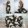 Orchid White Pattern Print Design OR011 Hooded Blanket-JORJUNE.COM