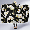 Orchid White Pattern Print Design OR011 Hooded Blanket-JORJUNE.COM