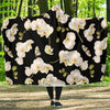 Orchid White Pattern Print Design OR011 Hooded Blanket-JORJUNE.COM