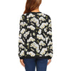 Orchid White Pattern Print Design OR011 Women Long Sleeve Sweatshirt-JorJune