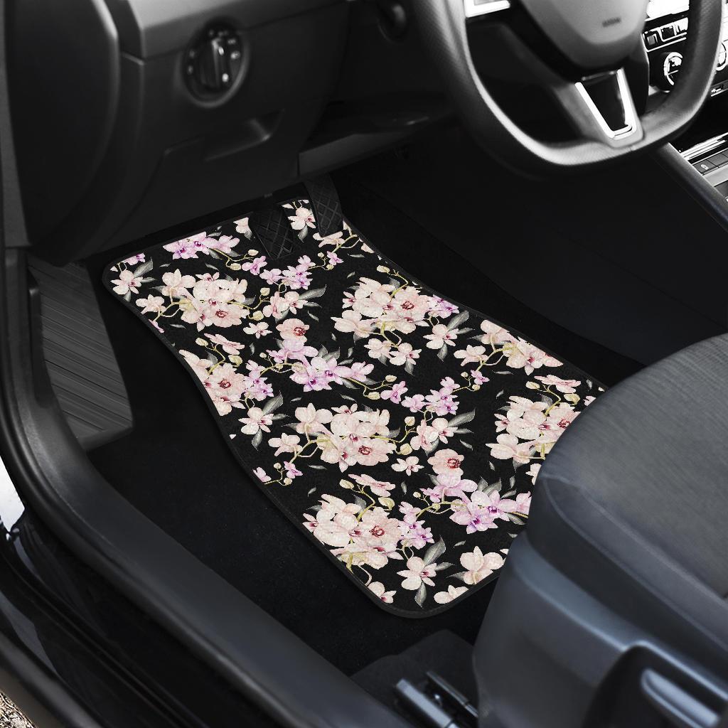 Orchid White Pattern Print Design OR03 Car Floor Mats-JORJUNE.COM