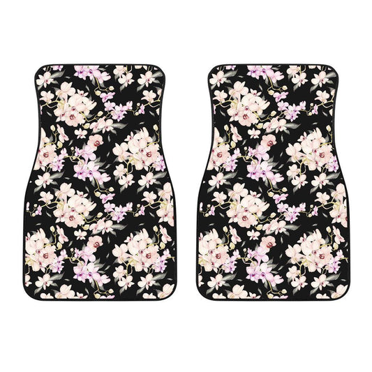 Orchid White Pattern Print Design OR03 Car Floor Mats-JORJUNE.COM