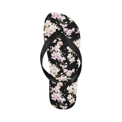 Orchid White Pattern Print Design OR03 Flip Flops-JorJune