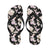 Orchid White Pattern Print Design OR03 Flip Flops-JorJune