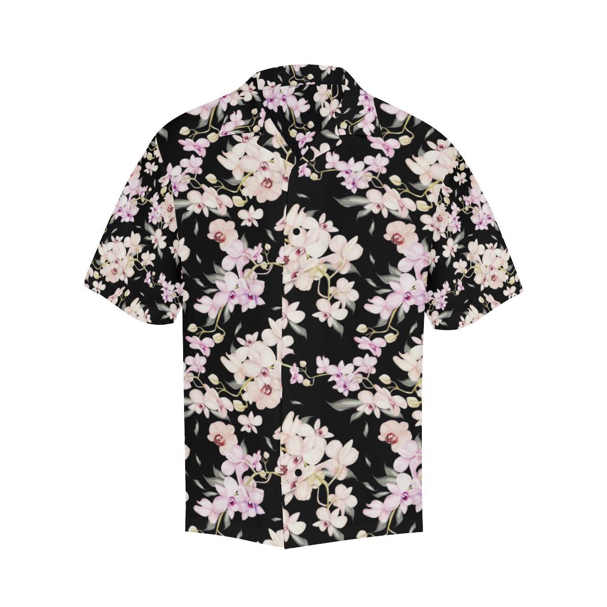 Orchid White Pattern Print Design OR03 Men Hawaiian Shirt-JorJune