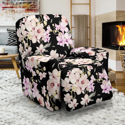 Orchid White Pattern Print Design OR03 Recliner Slipcover-JORJUNE.COM