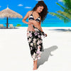 Orchid White Pattern Print Design OR03 Sarong Pareo Wrap-JORJUNE.COM