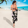 Orchid White Pattern Print Design OR03 Sarong Pareo Wrap-JORJUNE.COM