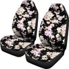 Orchid White Pattern Print Design OR03 Universal Fit Car Seat Covers-JorJune