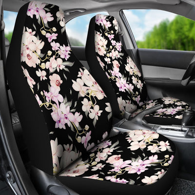 Orchid White Pattern Print Design OR03 Universal Fit Car Seat Covers-JorJune