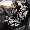 Orchid White Pattern Print Design OR03 Universal Fit Car Seat Covers-JorJune