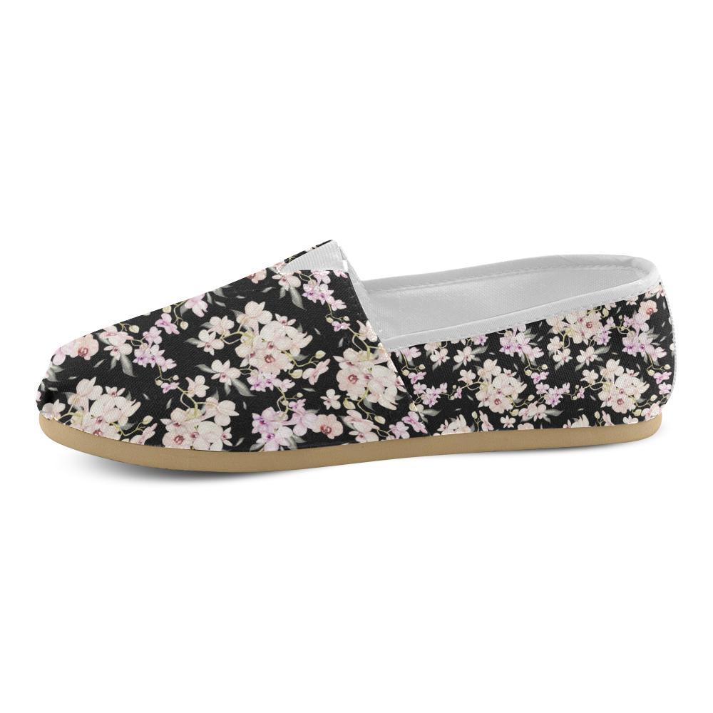 Orchid White Pattern Print Design OR03 Women Casual Shoes-JorJune.com