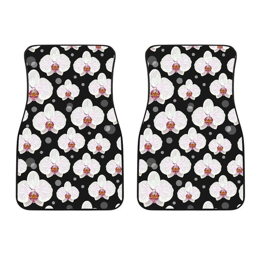 Orchid White Pattern Print Design OR09 Car Floor Mats-JORJUNE.COM