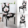 Orchid White Pattern Print Design OR09 Dining Chair Slipcover-JORJUNE.COM