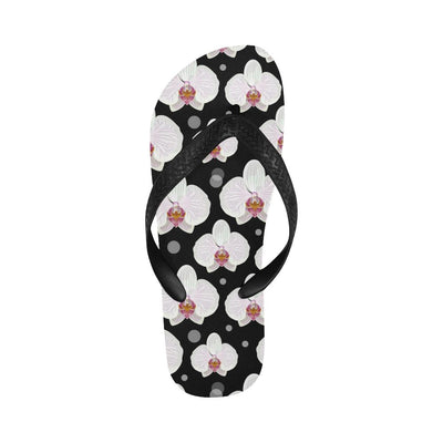 Orchid White Pattern Print Design OR09 Flip Flops-JorJune