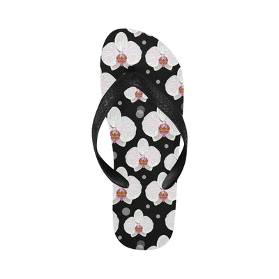 Orchid White Pattern Print Design OR09 Flip Flops-JorJune