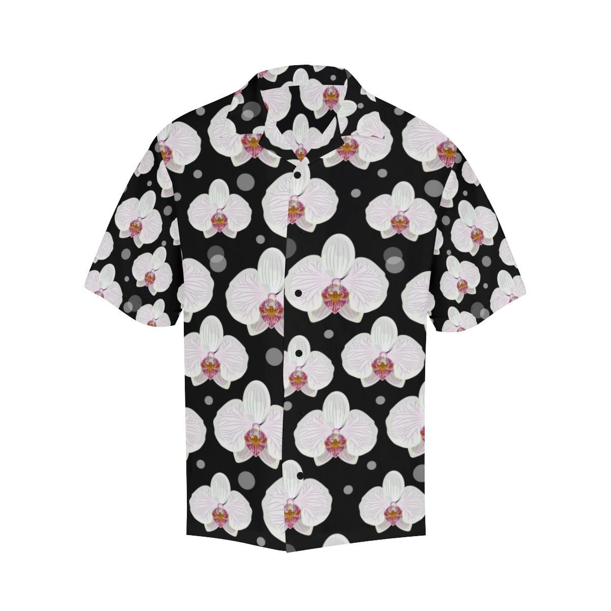 Orchid White Pattern Print Design OR09 Men Hawaiian Shirt-JorJune