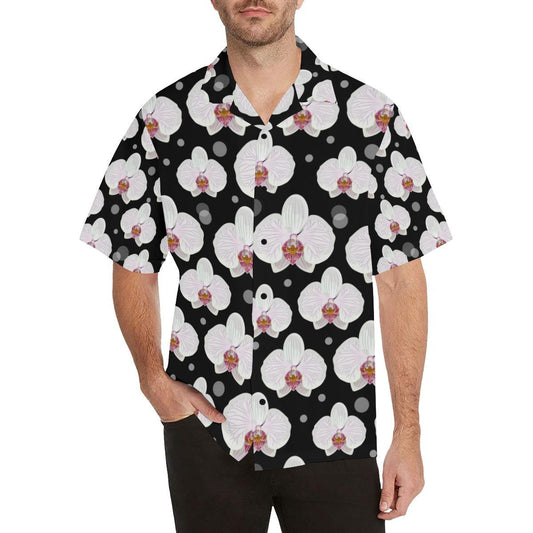 Orchid White Pattern Print Design OR09 Men Hawaiian Shirt-JorJune
