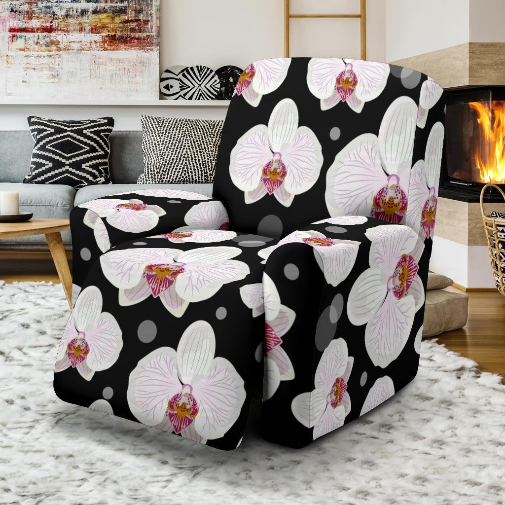 Orchid White Pattern Print Design OR09 Recliner Slipcover-JORJUNE.COM