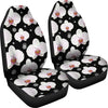 Orchid White Pattern Print Design OR09 Universal Fit Car Seat Covers-JorJune