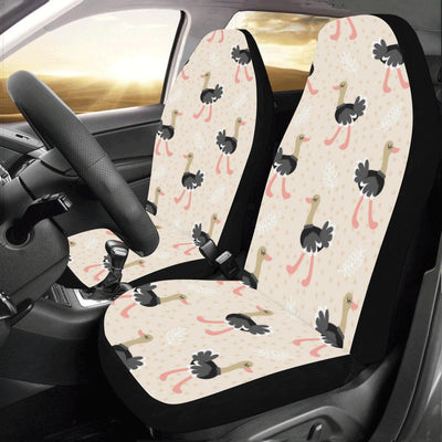 Ostrich Pattern Print Design 02 Car Seat Covers (Set of 2)-JORJUNE.COM