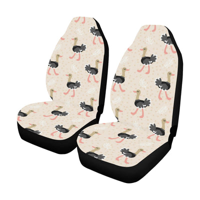 Ostrich Pattern Print Design 02 Car Seat Covers (Set of 2)-JORJUNE.COM