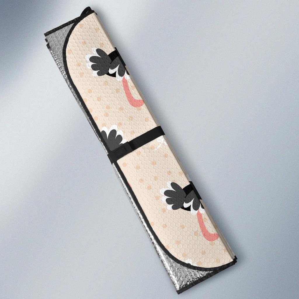 Ostrich Pattern Print Design 02 Car Sun Shades-JORJUNE.COM