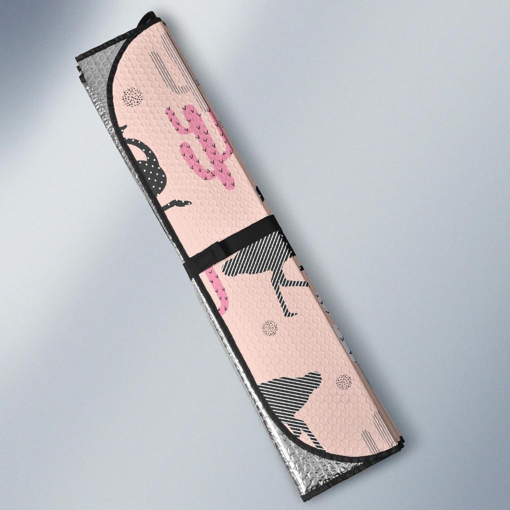 Ostrich Pattern Print Design 03 Car Sun Shades-JORJUNE.COM