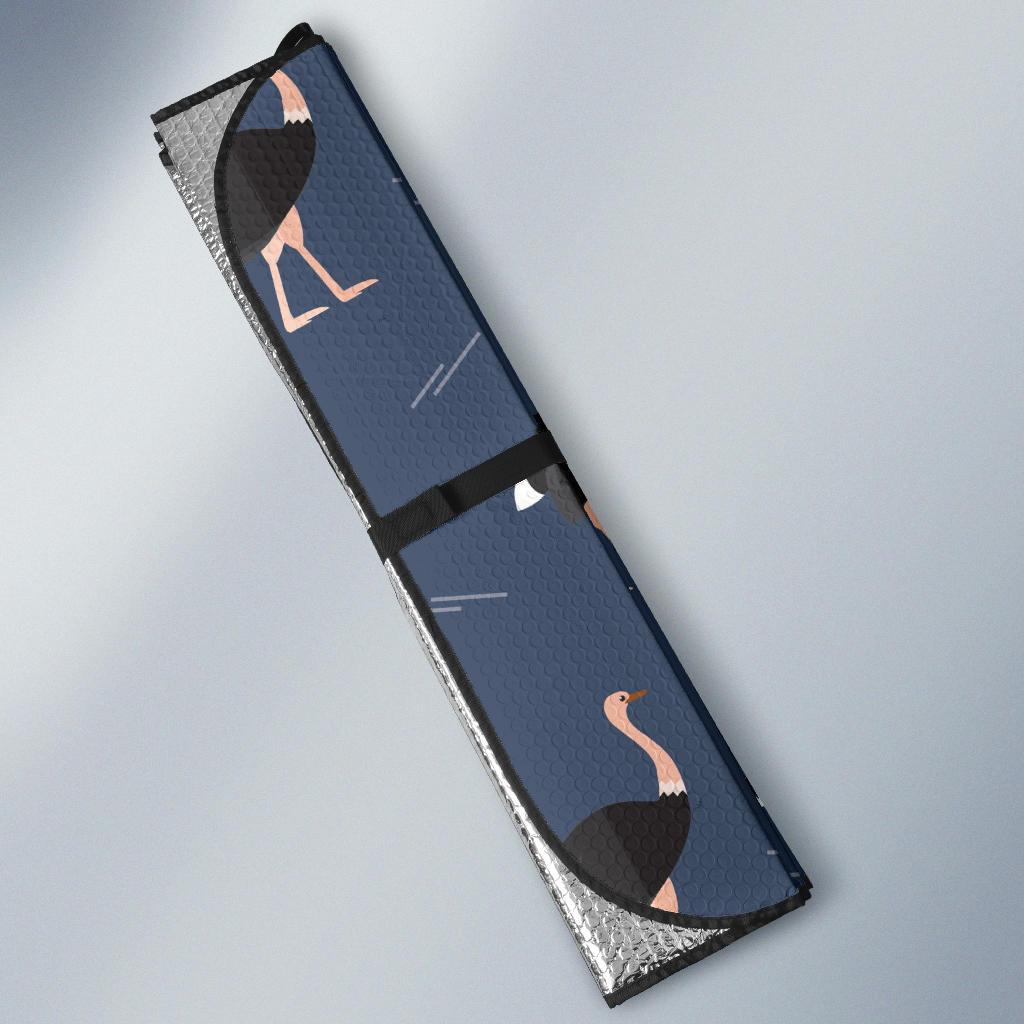 Ostrich Pattern Print Design 04 Car Sun Shades-JORJUNE.COM