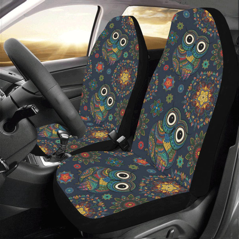 Owl Boho Style Pattern Print Design A04 Car Seat Covers (Set of 2)-JORJUNE.COM