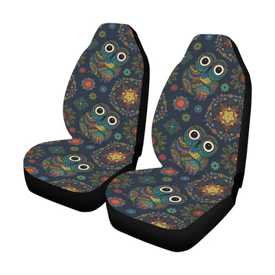 Owl Boho Style Pattern Print Design A04 Car Seat Covers (Set of 2)-JORJUNE.COM