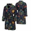 Owl Boho Style Pattern Print Design A04 Men Bathrobe-JORJUNE.COM