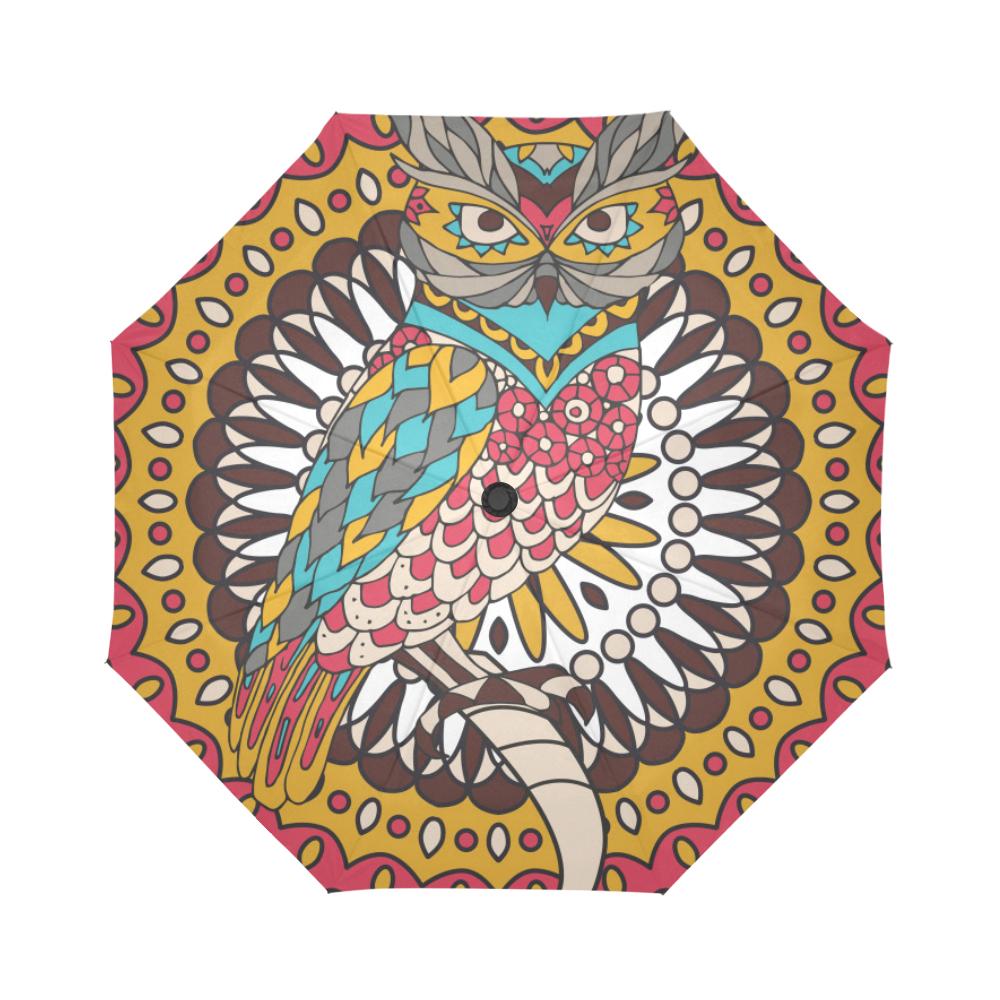 Owl Colorful Automatic Foldable Umbrella