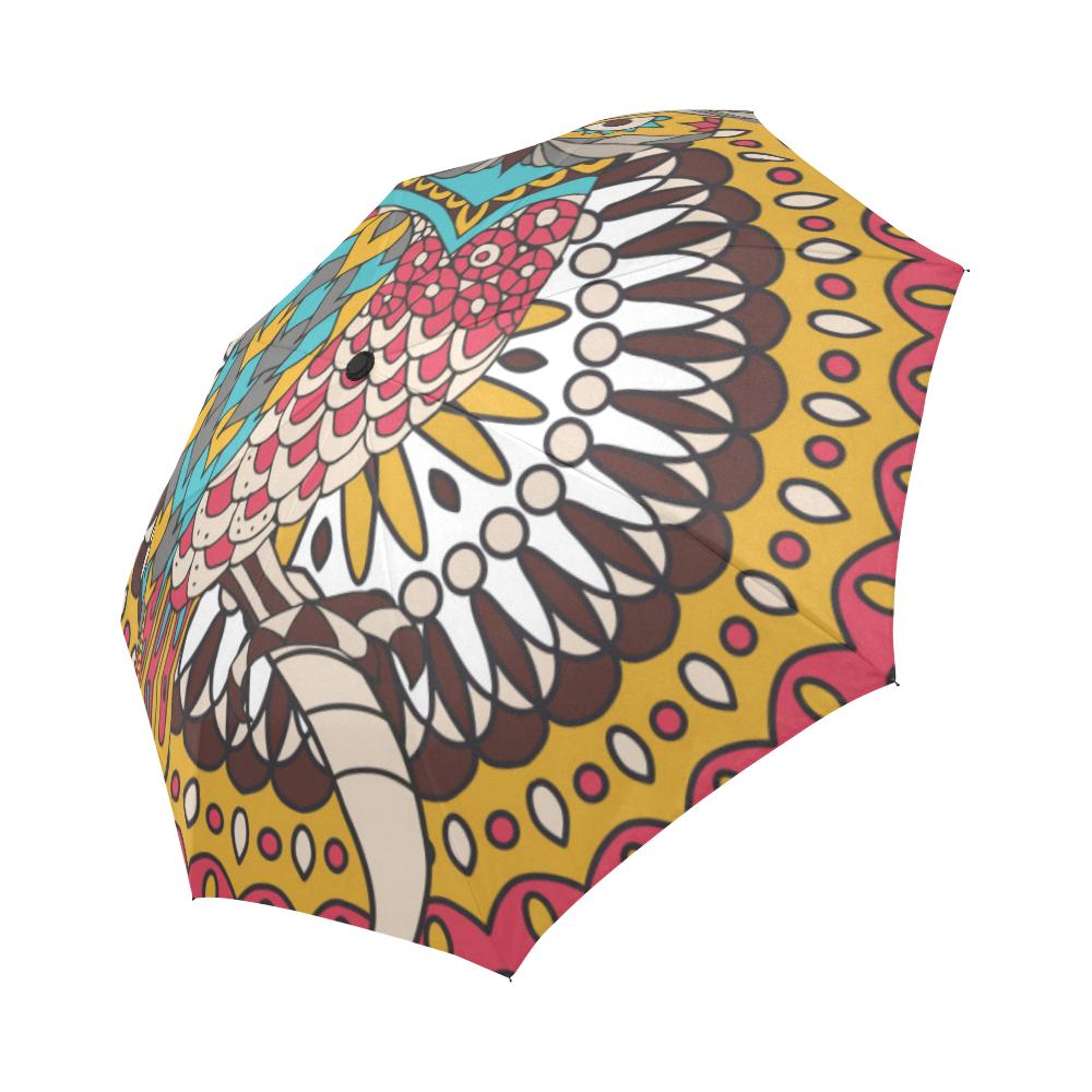 Owl Colorful Automatic Foldable Umbrella