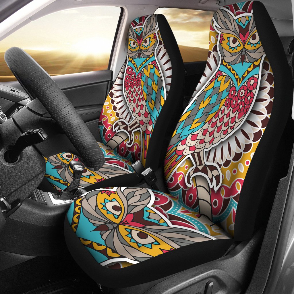 Owl Colorful Universal Fit Car Seat Covers