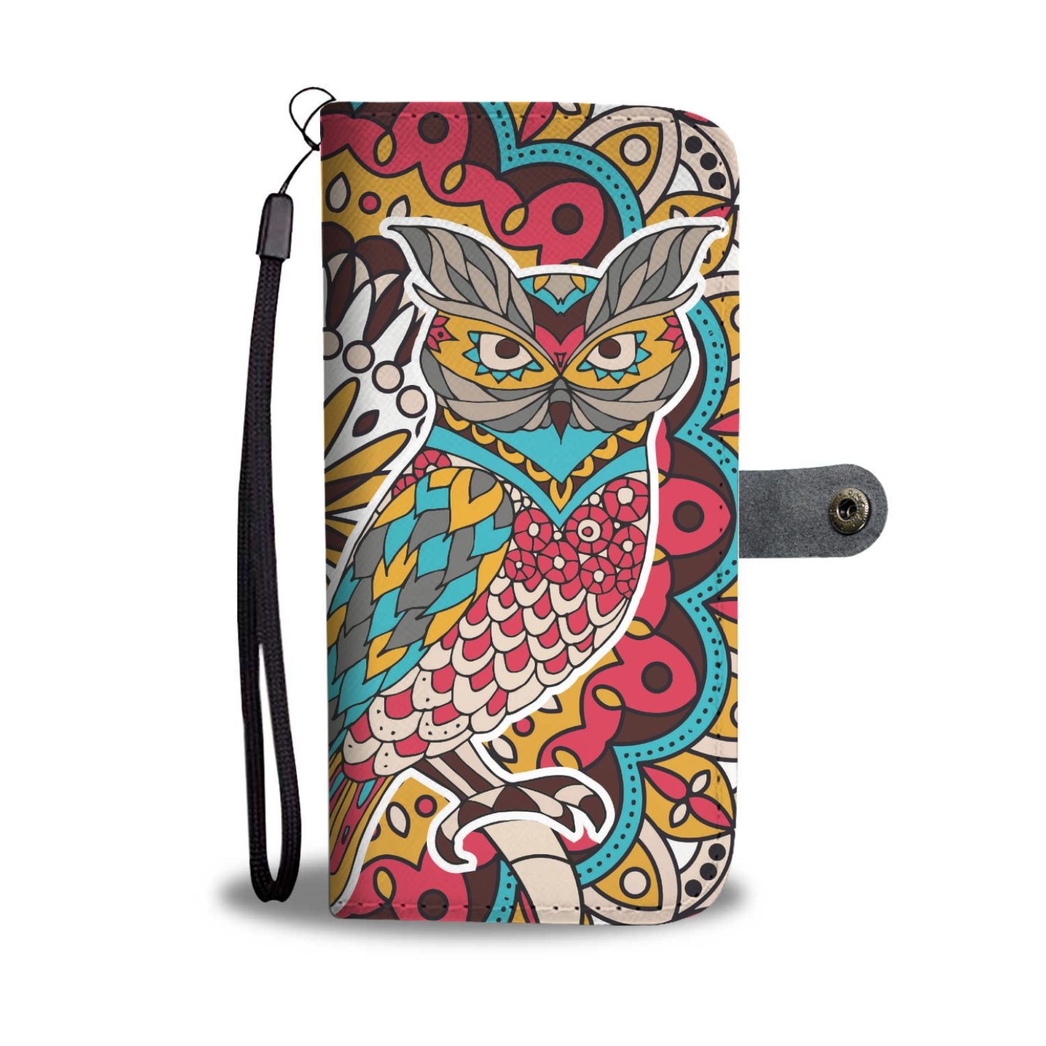 Owl Colorful Wallet Phone Case