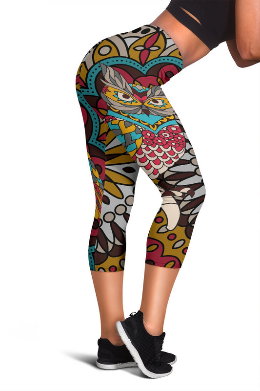 Owl Colorful Women Capris