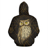 Owl Geometric Line All Over Print Hoodie