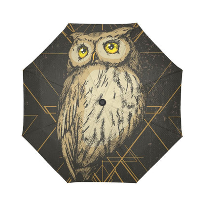 Owl Geometric Line Automatic Foldable Umbrella