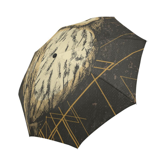 Owl Geometric Line Automatic Foldable Umbrella