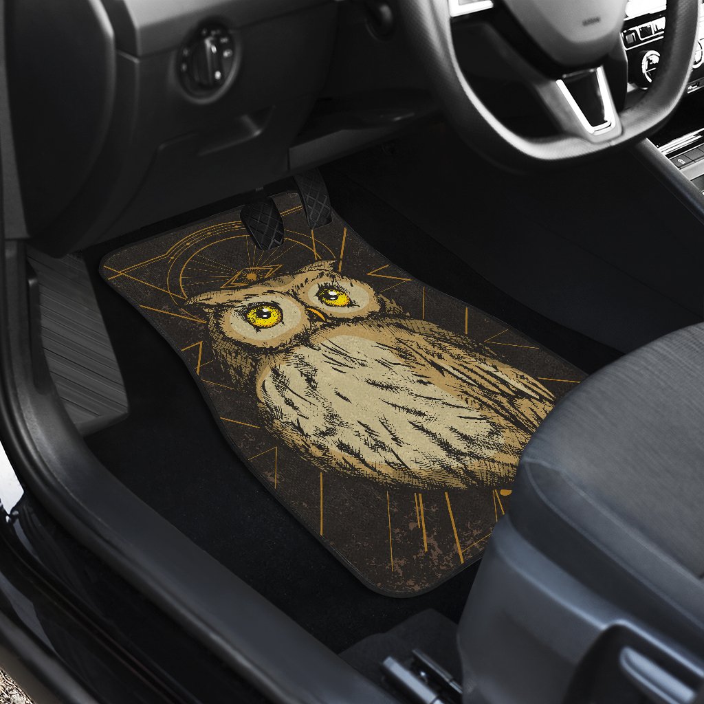 Owl Geometric Line Car Floor Mats