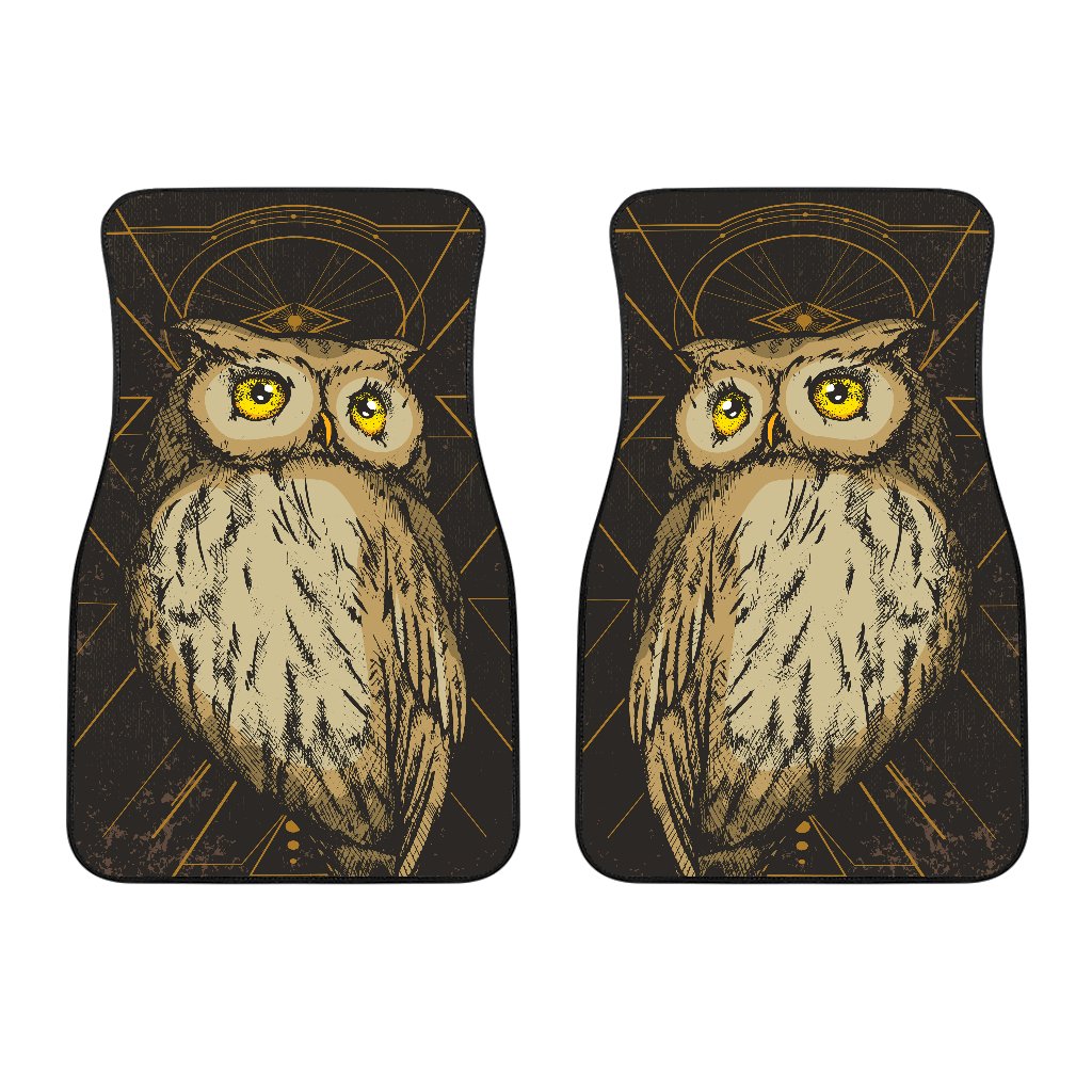 Owl Geometric Line Car Floor Mats