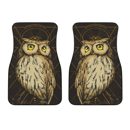 Owl Geometric Line Car Floor Mats