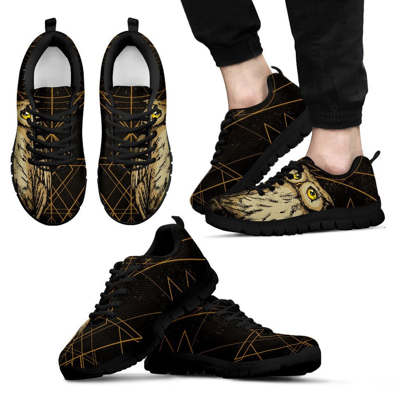 Owl Geometric Line Men Sneakers