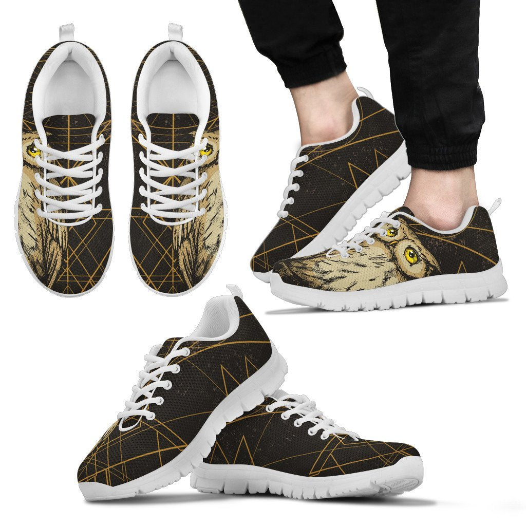 Owl Geometric Line Men Sneakers